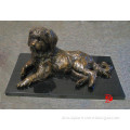 cemetery bronze dog statue